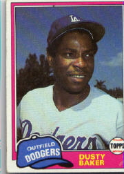 1981 Topps Baseball Cards      495     Dusty Baker